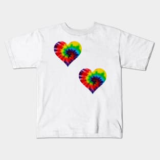 Tie Die Hearts Kids T-Shirt